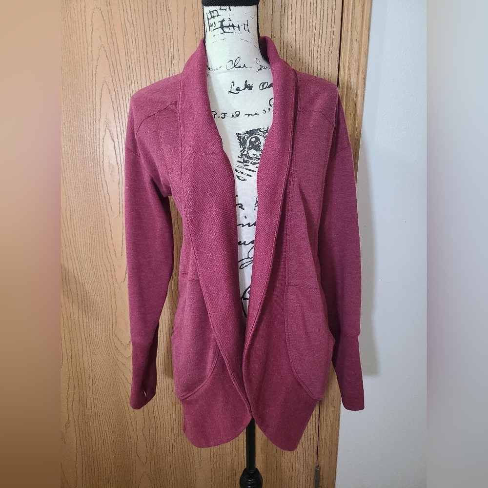 Eddie Bauer Camp Fleece Wrap Cocoon Cardigan Sweatshirt